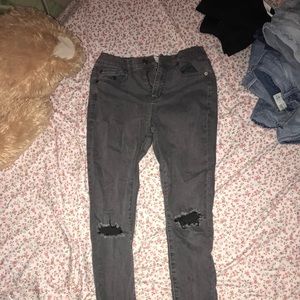 Dark Gray Ripped Jeans